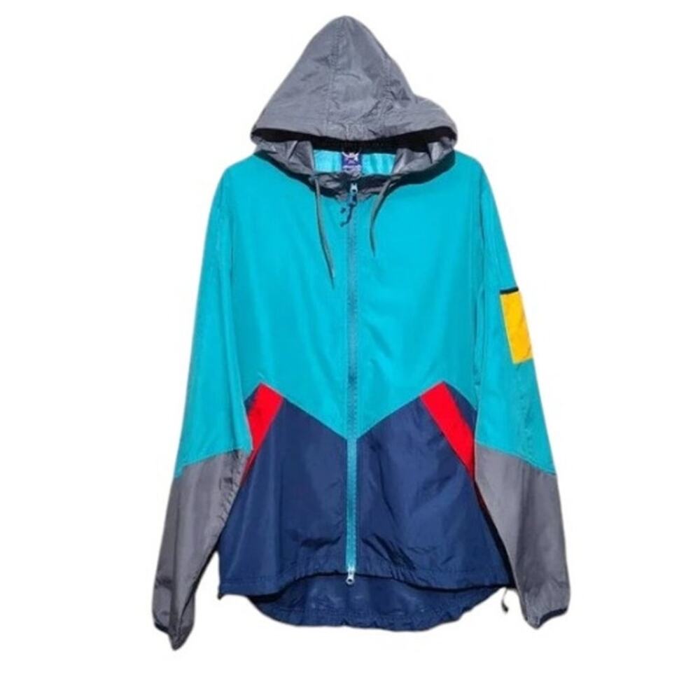 Without Walls Urban Outfitters Windbreaker Blue Multi Large EUC